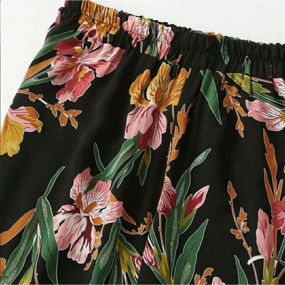 Plus Floral Print Blouse With Pants - Picture 5 of 8